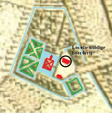 Invulling locatie huize Yrst en huidige boerderij